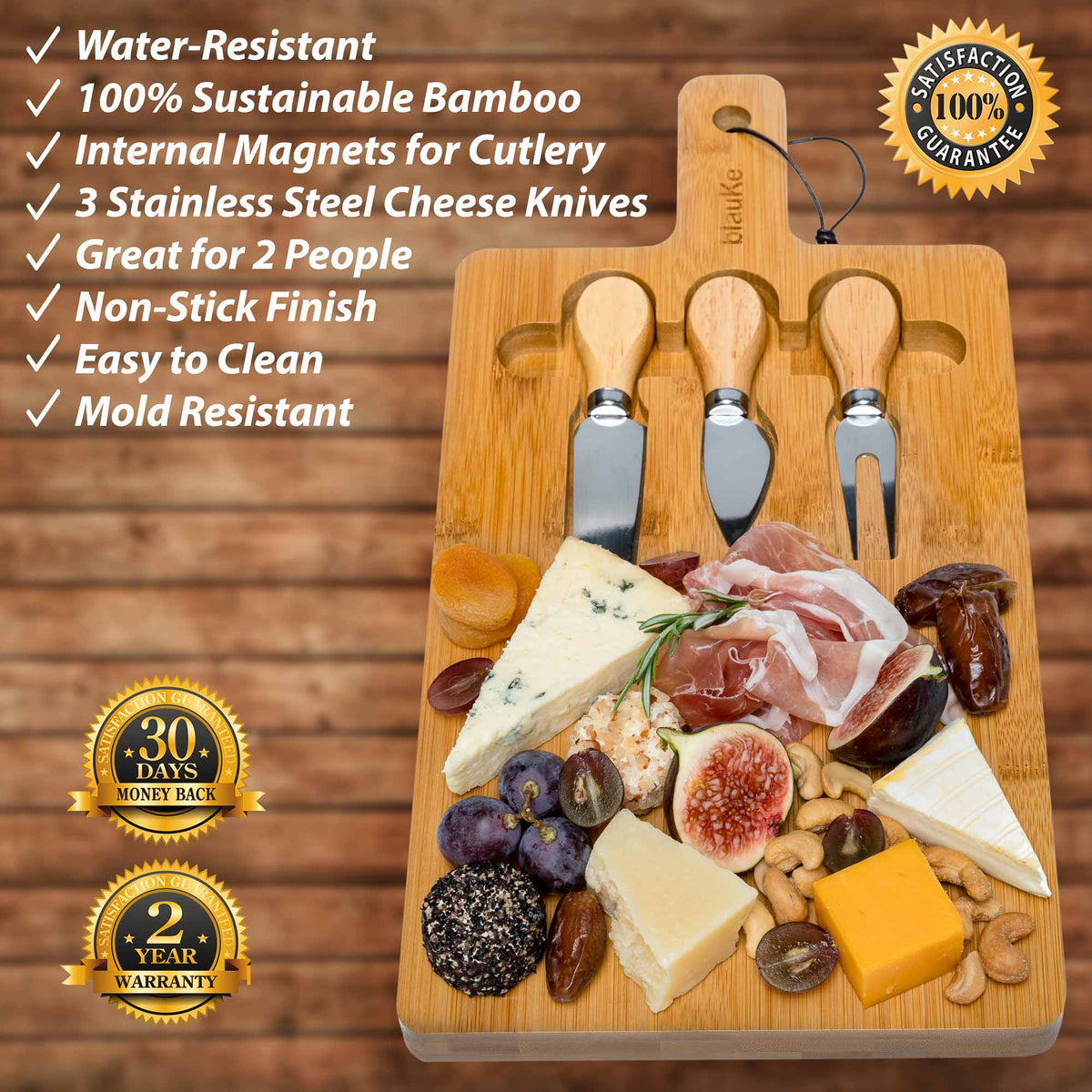 Cheese Board & Knife Set, 12x8"