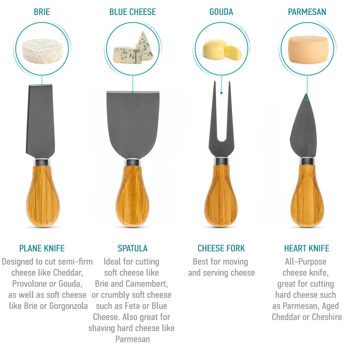 Cheese Board & Knife Set, 14x11"