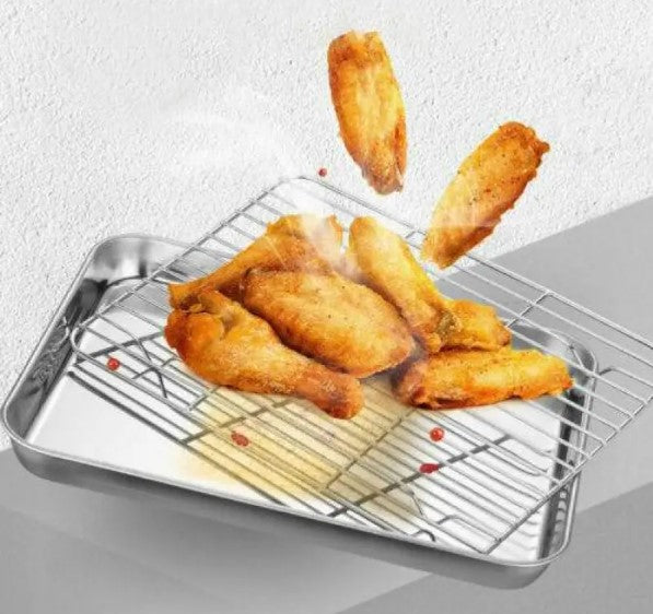 Stainless Steel Grid Baking Pan