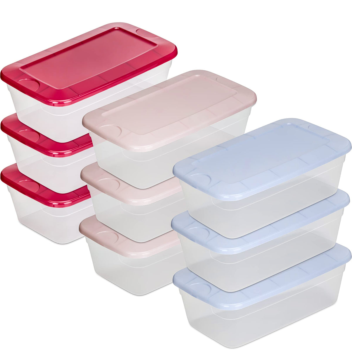 DecorRack 6qt Clear Storage Boxes (9-Pack)