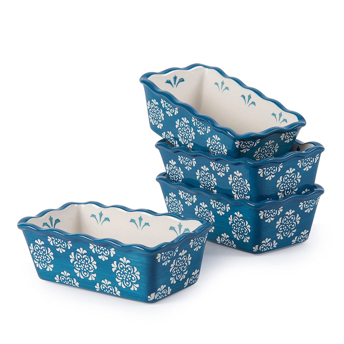 Ceramic Mini Loaf Pans (4-Pack)