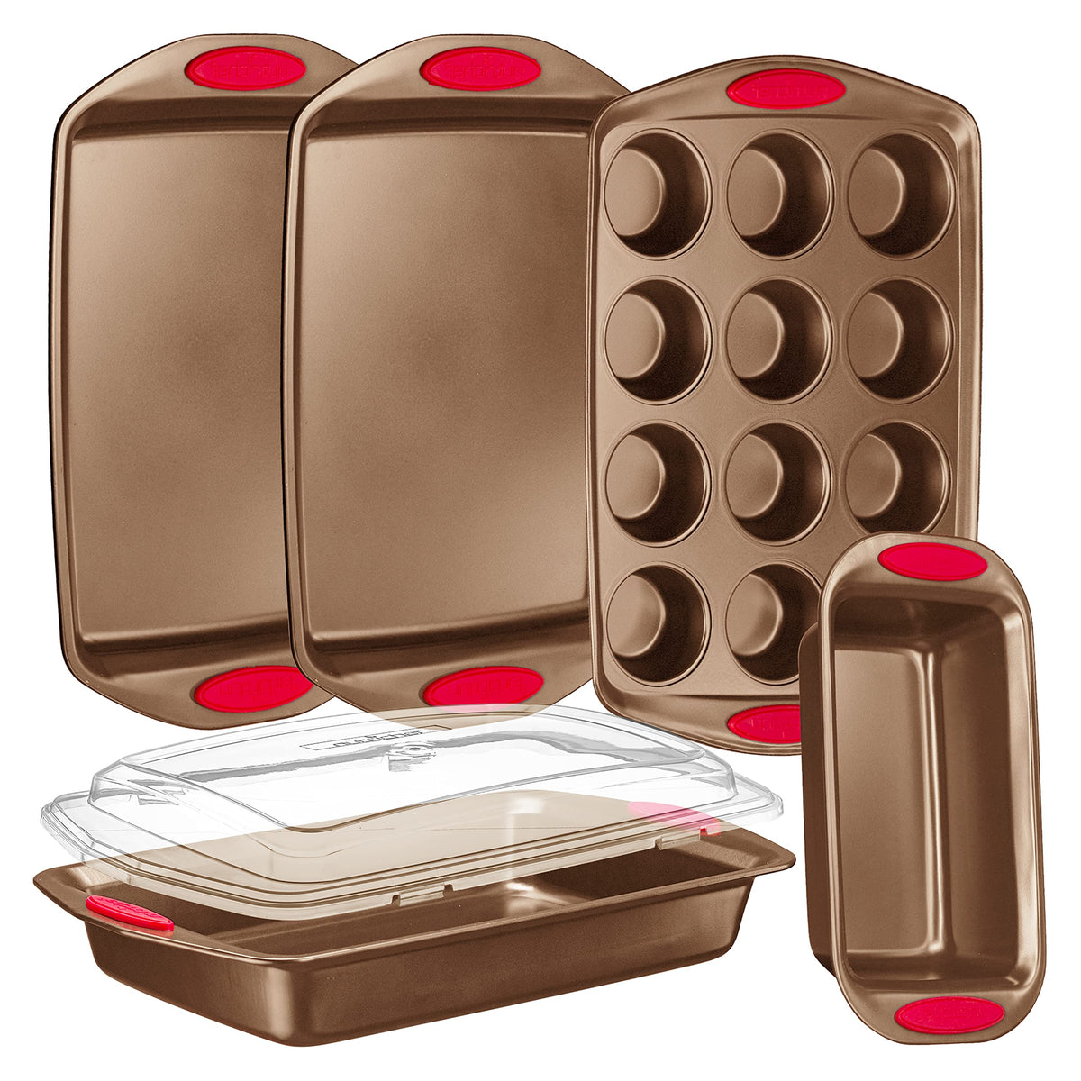 NutriChef 5-Piece Stackable Bakeware Set