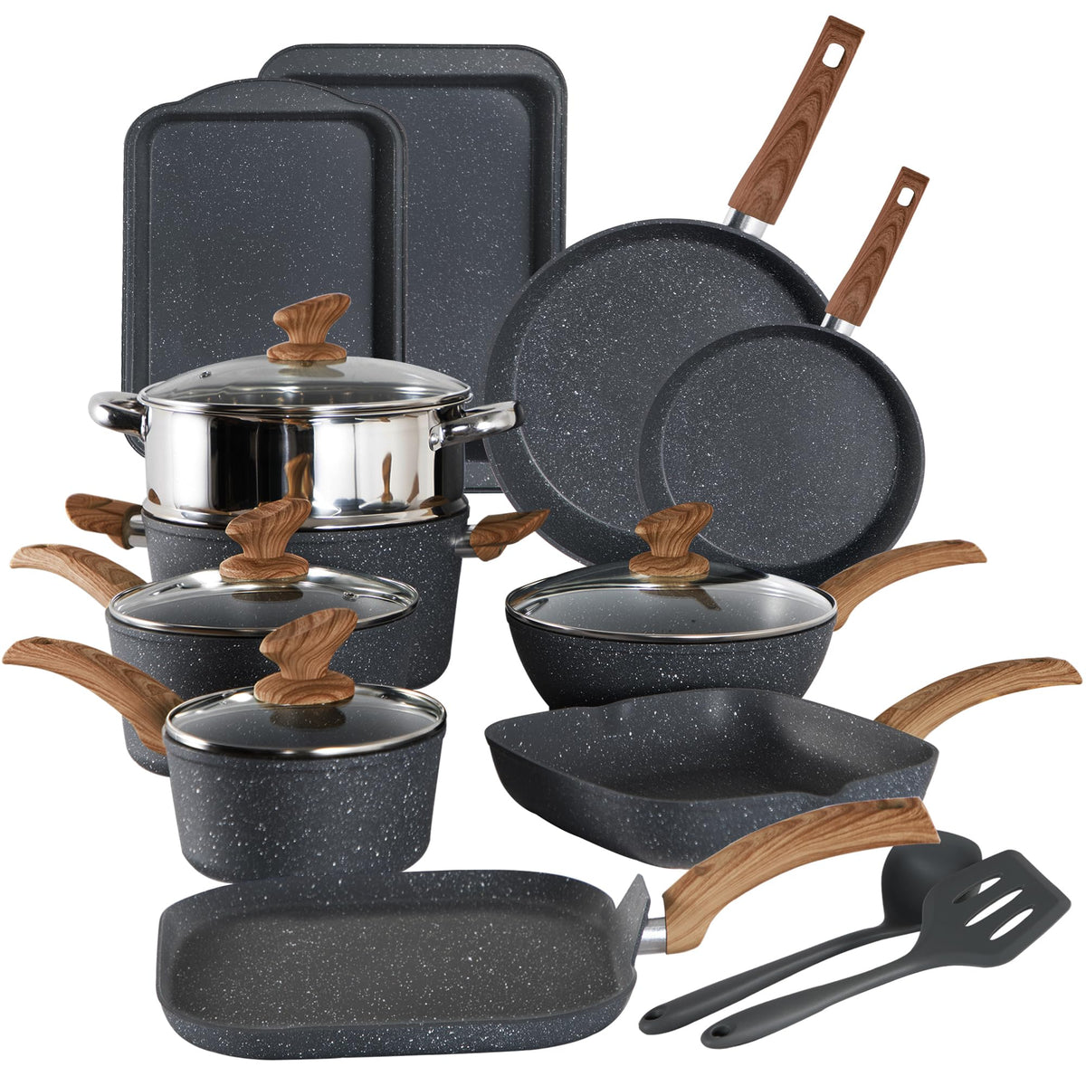 Kitchen Academy 17-Piece Cookware Set