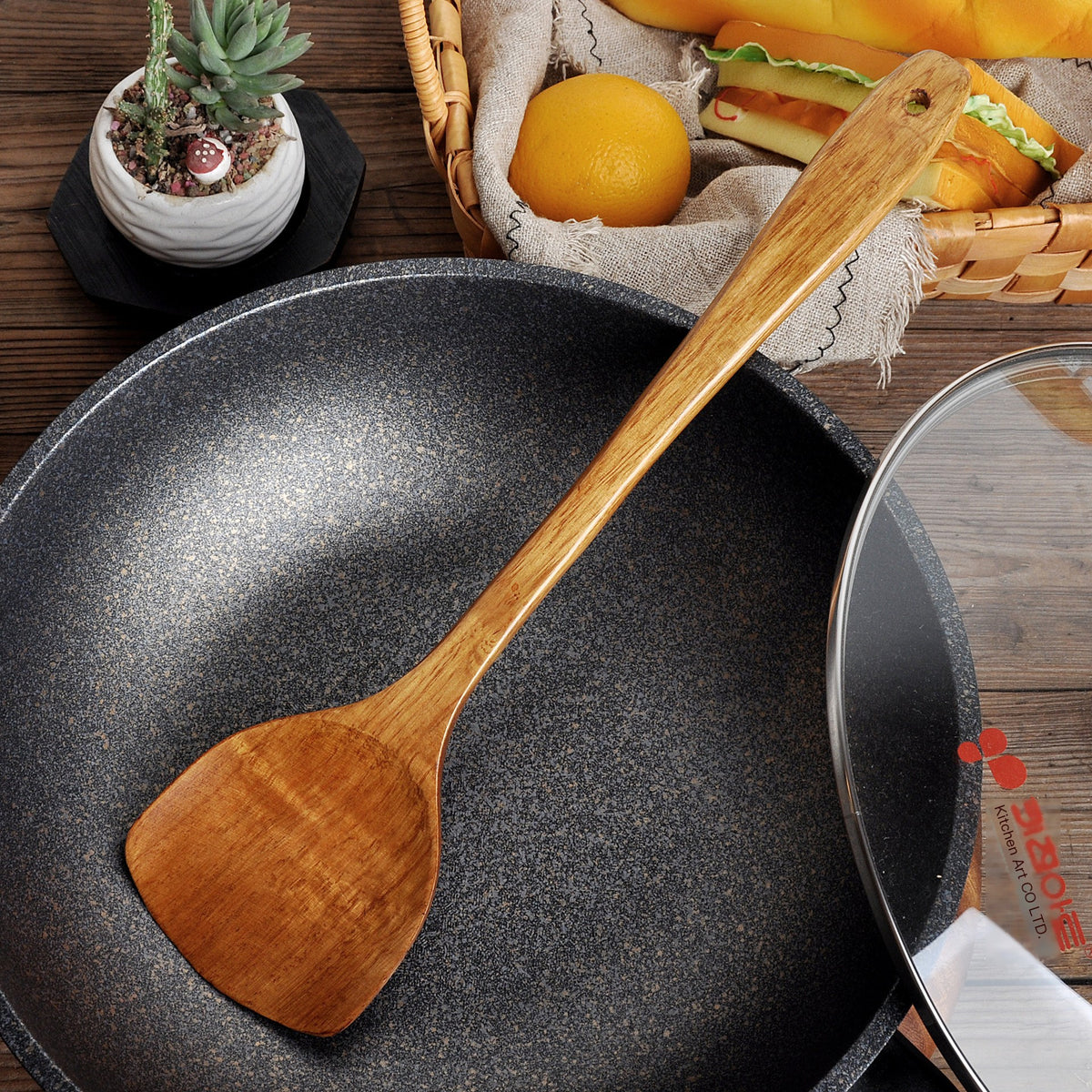 Wooden Non-Stick Cooking Spatula