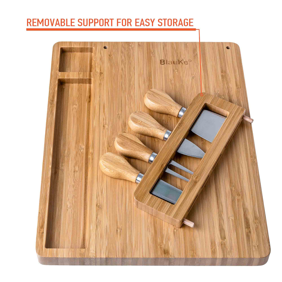 Cheese Board & Knife Set, 14x11"